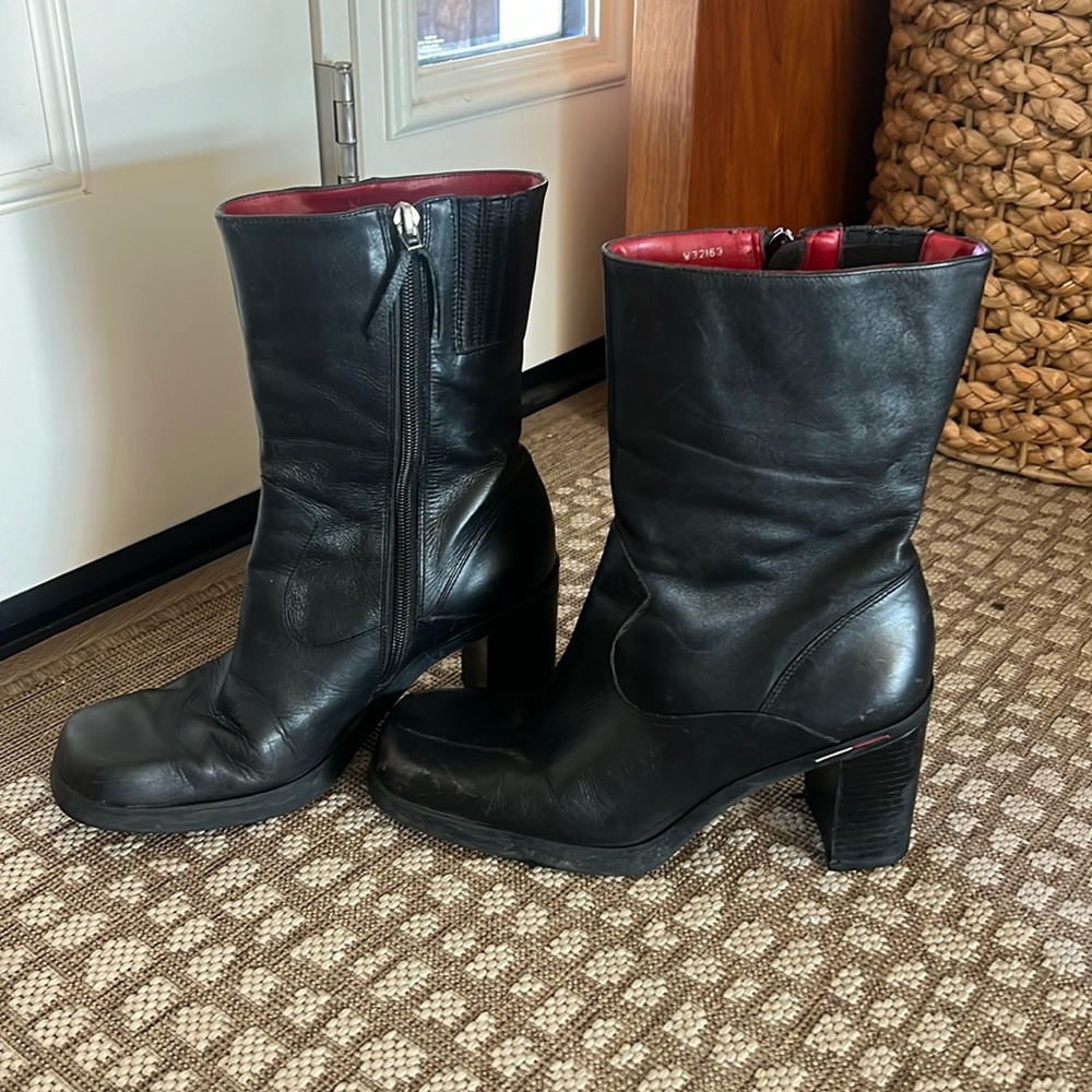 Vintage square toe leather boots size 9 - made in Brazil